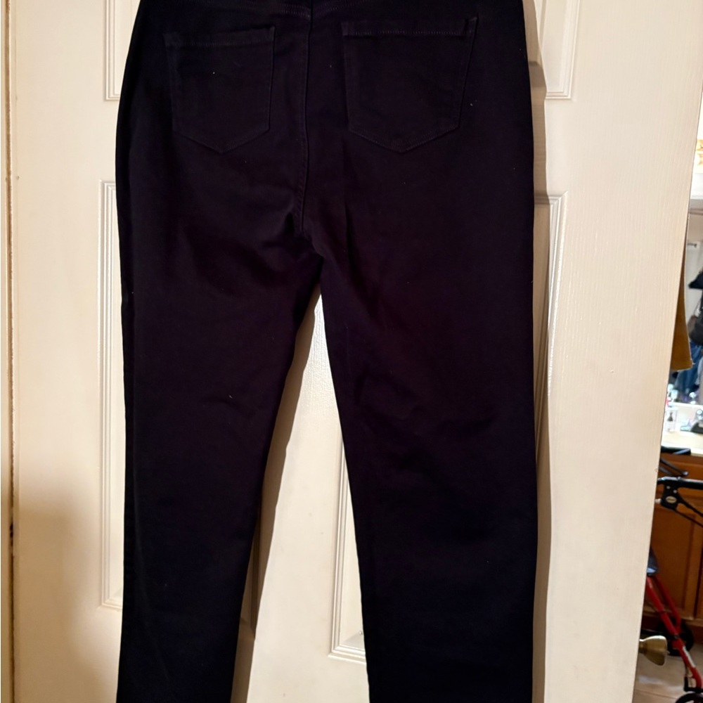 Black Straight-Leg Pants